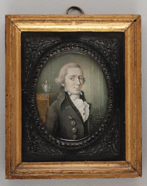Portretminiatuur van Mathijs Pieter van der Burght, 1791, Gijsbertus-Johannes van den Berg