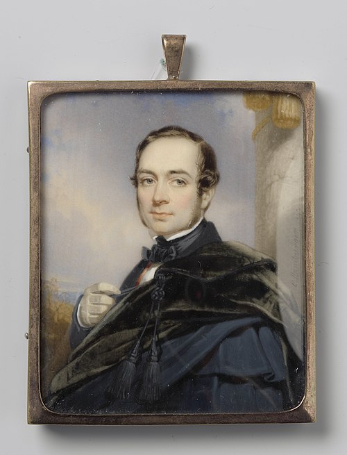 Portrait of a man, 1843, Johan Coenraad Hamburger