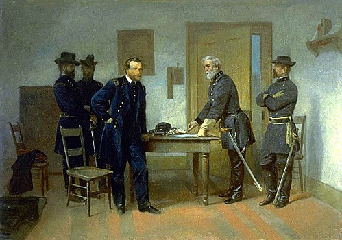Lee Surrendering to Grant at Appomattox, 1870, Alonzo Chappel