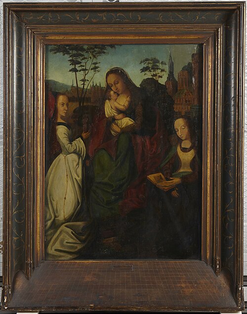 Madonna and Child, with Two Saints, , Maître de Francfort