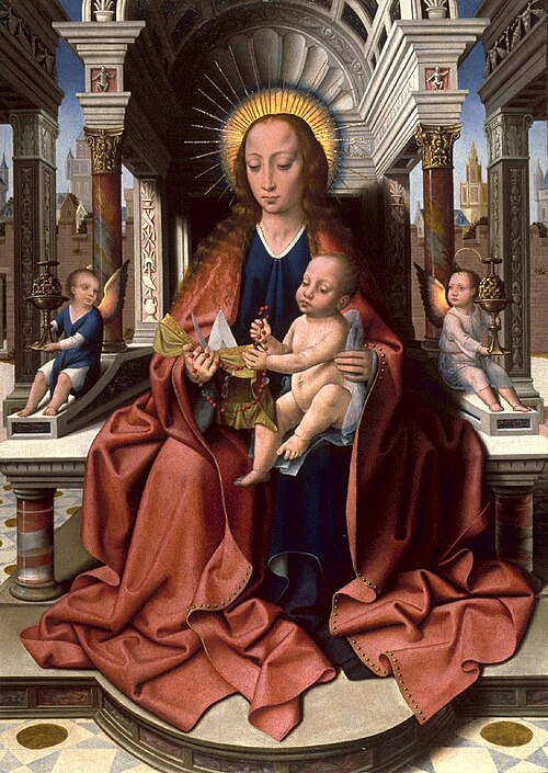 Virgin and Child Enthroned, 1517, Maître de Francfort