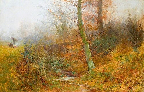 Autumn Leaves, Bushey, 1893, Thomas Edwin Mostyn