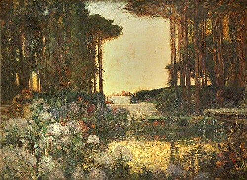 The Garden of Peace, 1915, Thomas Edwin Mostyn