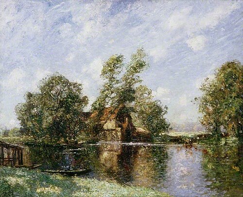 The Old Mill, Houghton, Cambridgeshire, 1907, Thomas Edwin Mostyn