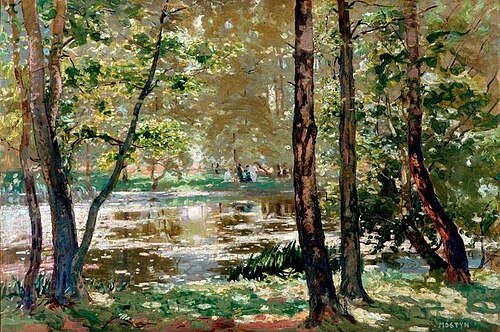 Sunlight, Burnham Beeches, 1905, Thomas Edwin Mostyn