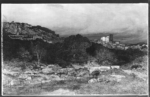 Ansicht von Olevano, 1875, Louis Neubert