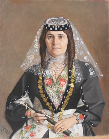 Portrait of Mariam Shalamain, 1897, Yenovk Nazarian