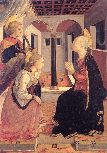 The Annunciation with Saint Julian, 1455, Fra Filippo Lippi