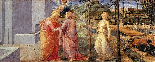 La Rencontre d'Anne et Joachim à la Porte Dorée, 1440, Fra Filippo Lippi