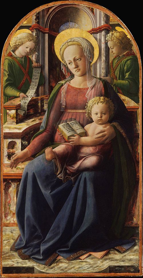 Madonna and Child Enthroned with Two Angels, 1440, Fra Filippo Lippi