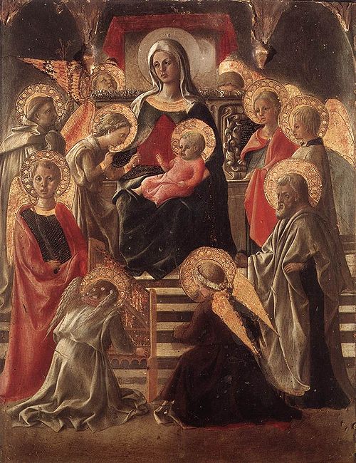 Madonna and Child Enthroned with Saints, 1430, Fra Filippo Lippi