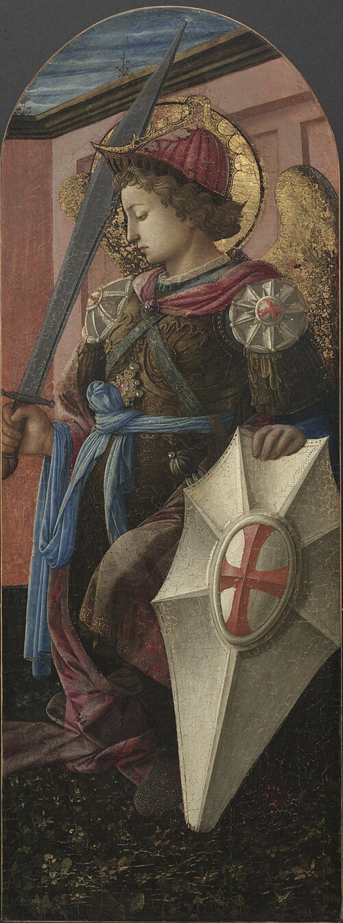 Panel from a Triptych: The Archangel Michael, 1458, Filippo Lippi