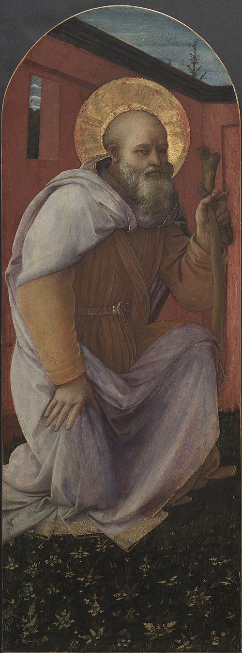 Panel from a Triptych: St. Anthony Abbot, 1458, Filippo Lippi