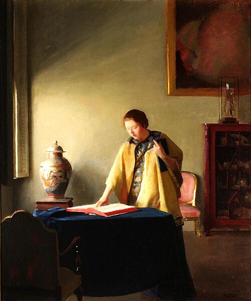 Woman with Book, 1910, William McGregor Paxton