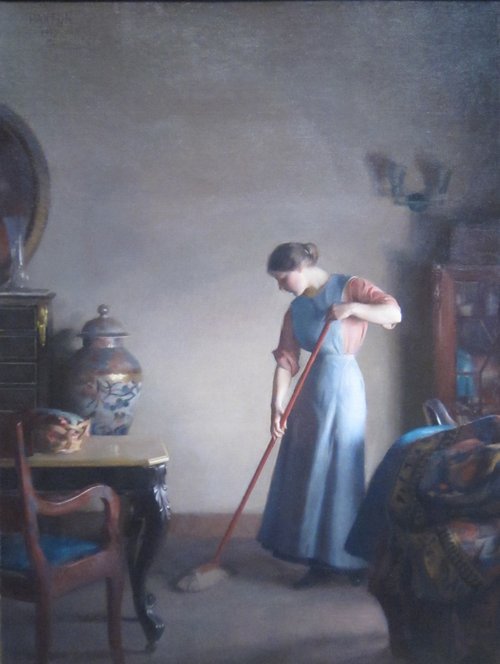 Girl Sweeping, 1912, William McGregor Paxton