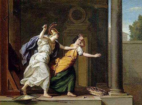 Minerve et Arachné, 1706, René-Antoine Houasse