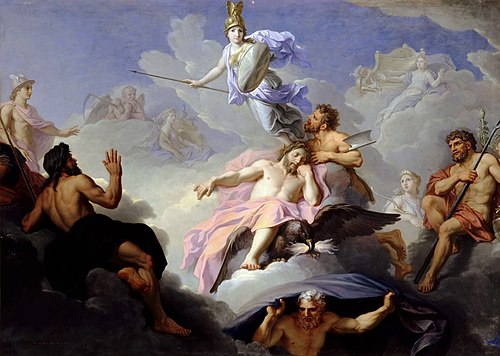 Minerve naissant toute armée du cerveau de Jupiter, 1688, René-Antoine Houasse