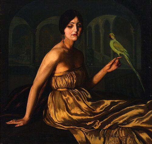 A dama do papagaio, 1926, Xesús Corredoyra