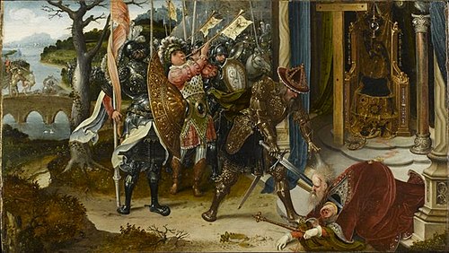 Heraclius decapitating Khosrow II, 1514, Jan de Beer