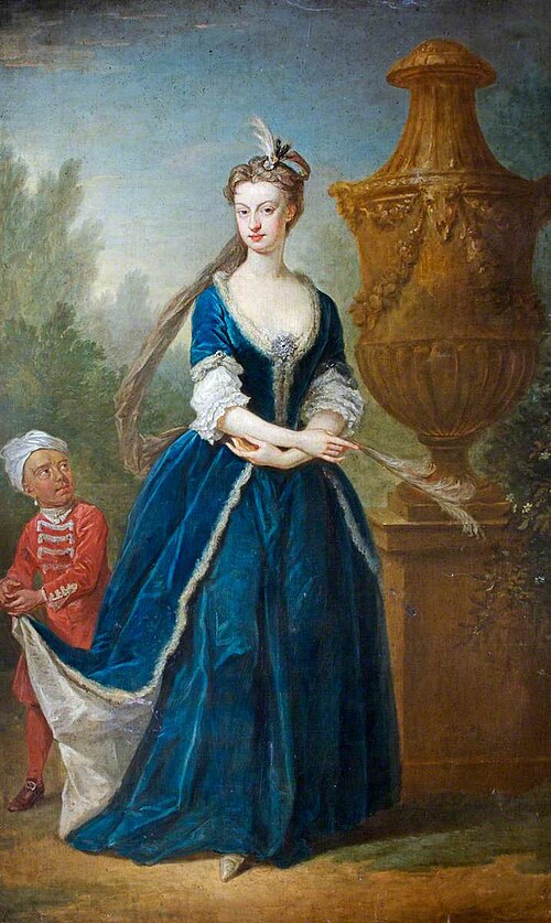 Mary Elizabeth Davenport (d.1740), Mrs John Mytton of Halston, with Her Page, , John Vanderbank