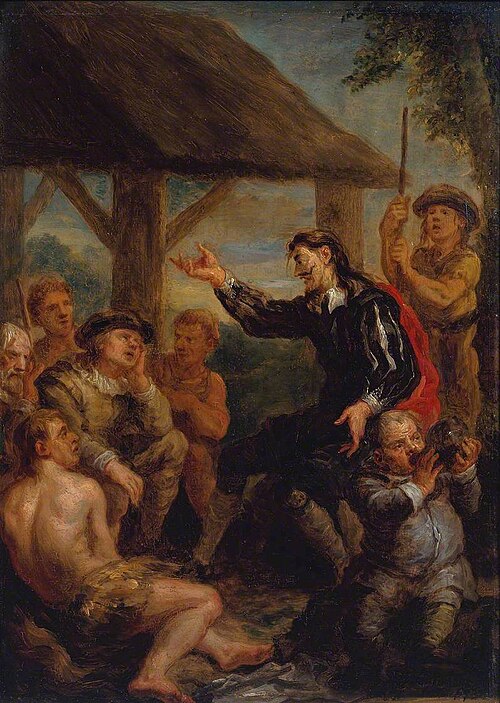 Don Quixote Addressing the Goatherds, 1730, John Vanderbank