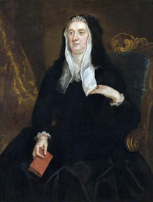 An Unknown Widow, probably Dame Edith Phelips (1662 - 1728), holding a book inscribed 'Dame Bridget , 1730, John Vanderbank