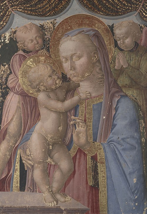 Virgin and Child with Two Angel, 1460, Zanobi Machiavelli