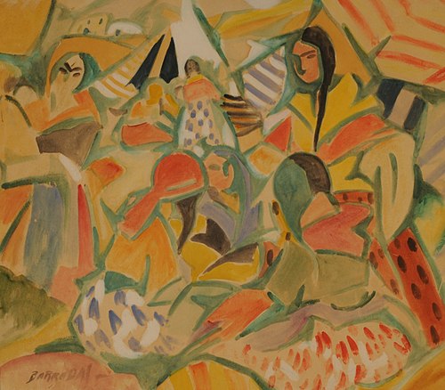 Gypsy Camp, 1918, Rafael Barradas