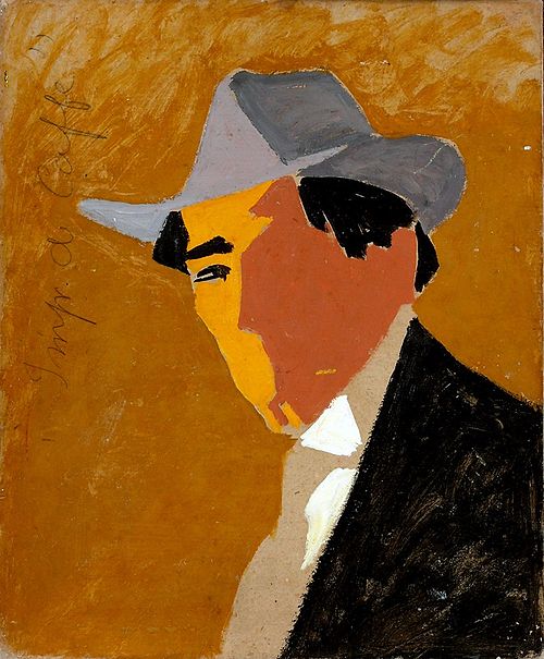Coffee printing. Portrait. Planista. Bernabe Michelena, 1913, Rafael Barradas