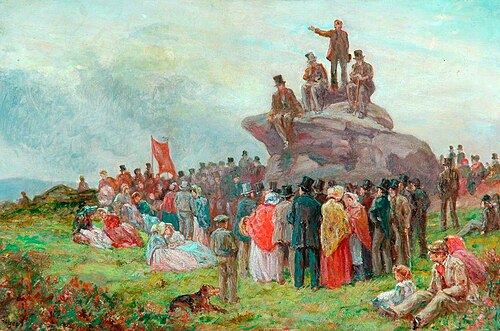 A Chartist Meeting at Basin Stones, Todmorden, 1842, , Alfred Walter Bayes