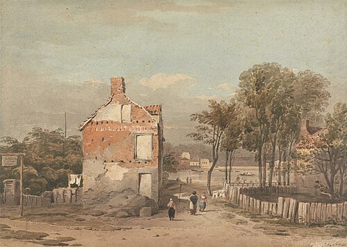 The Thames Near the Penitentiary, Millbank, London, 1816, John Varley