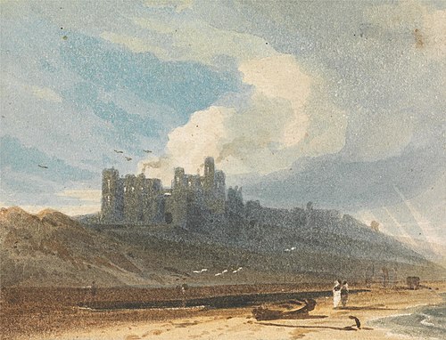 Bamburgh Castle, Northumberland, , John Varley