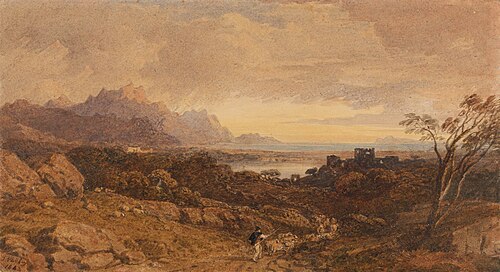 Romantic Landscape with Distant Mountains, 1842, John Varley