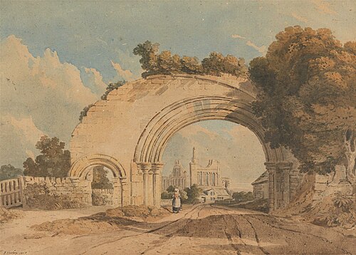 Byland Abbey, Yorkshire, 1808, John Varley