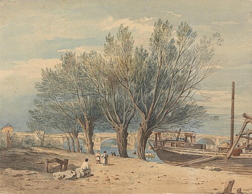 Vauxhall Bridge, 1816, John Varley