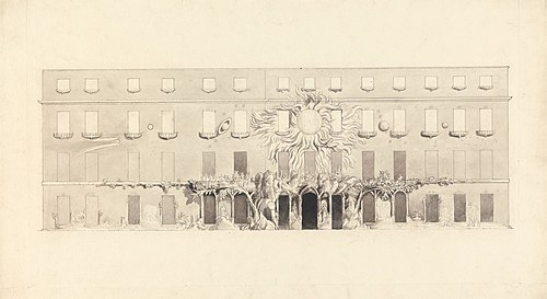 Architectural Drawing of a Building with Astrological Symbols, , John Varley