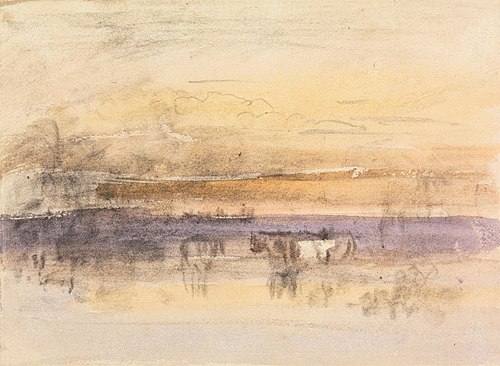 Cattle Watering at Sunset, , John Varley