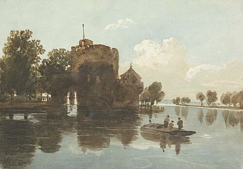 A Castle at the Waterside, , John Varley