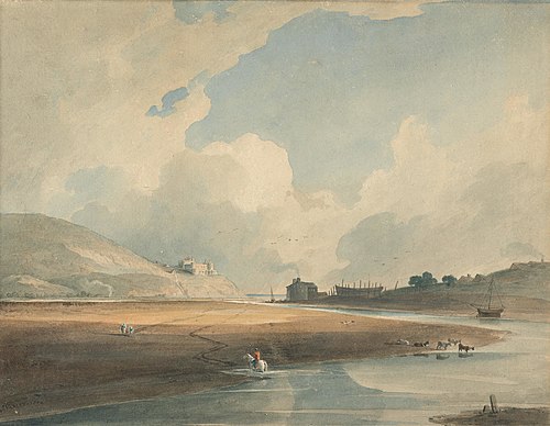 Harlech Castle and Twgwyn Ferry, 1804, John Varley