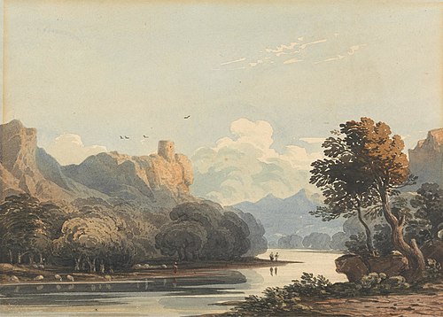 Landscape with a Distant Tower, , John Varley