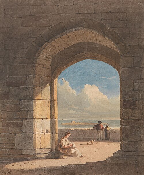 An Arch at Holy Island, Northumberland, 1809, John Varley