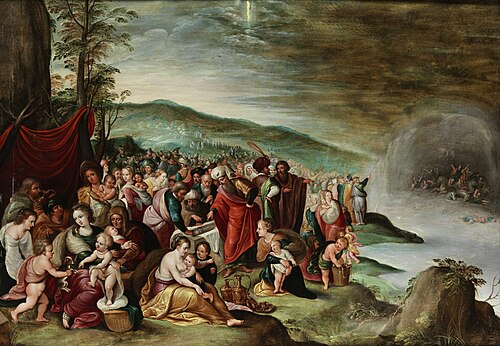 Moses parting the Red Sea, 1631, Vincent Malo (I)