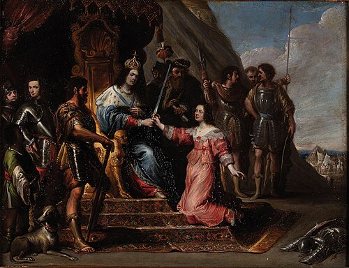 Allegory of Justice or Esther before Ahasuerus, 1640, Vincent Malo (I)