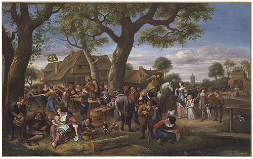 Peasants Merrymaking Outside an Inn, 1676, Jan Steen