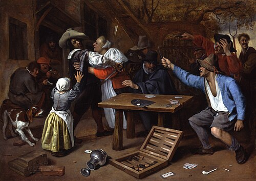 Streit beim Kartenspiel, 1664, Jan Steen