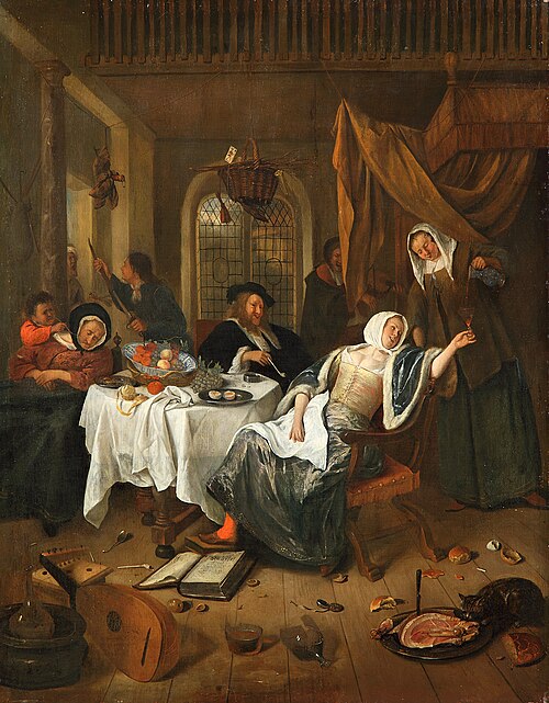 Der liederliche Haushalt, 1665, Jan Steen