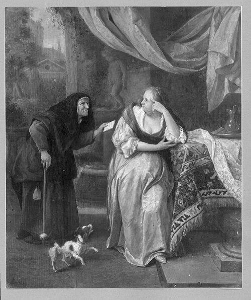 the love - letter (Bathseba) sign., 1651, Jan Steen