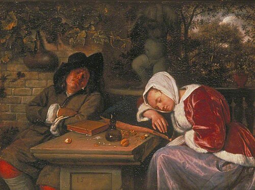 The Sleeping Couple, 1659, Jan Steen