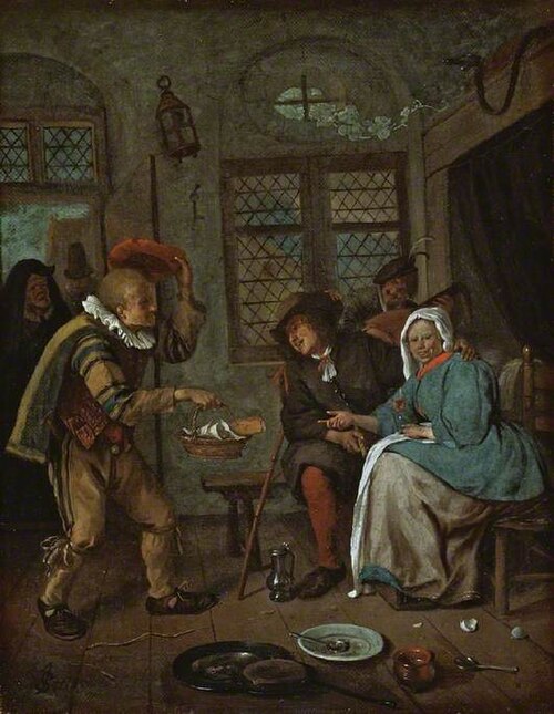 The Old Pancake Seller, 1668, Jan Steen