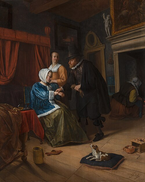 The Sick Girl, 1663, Jan Steen